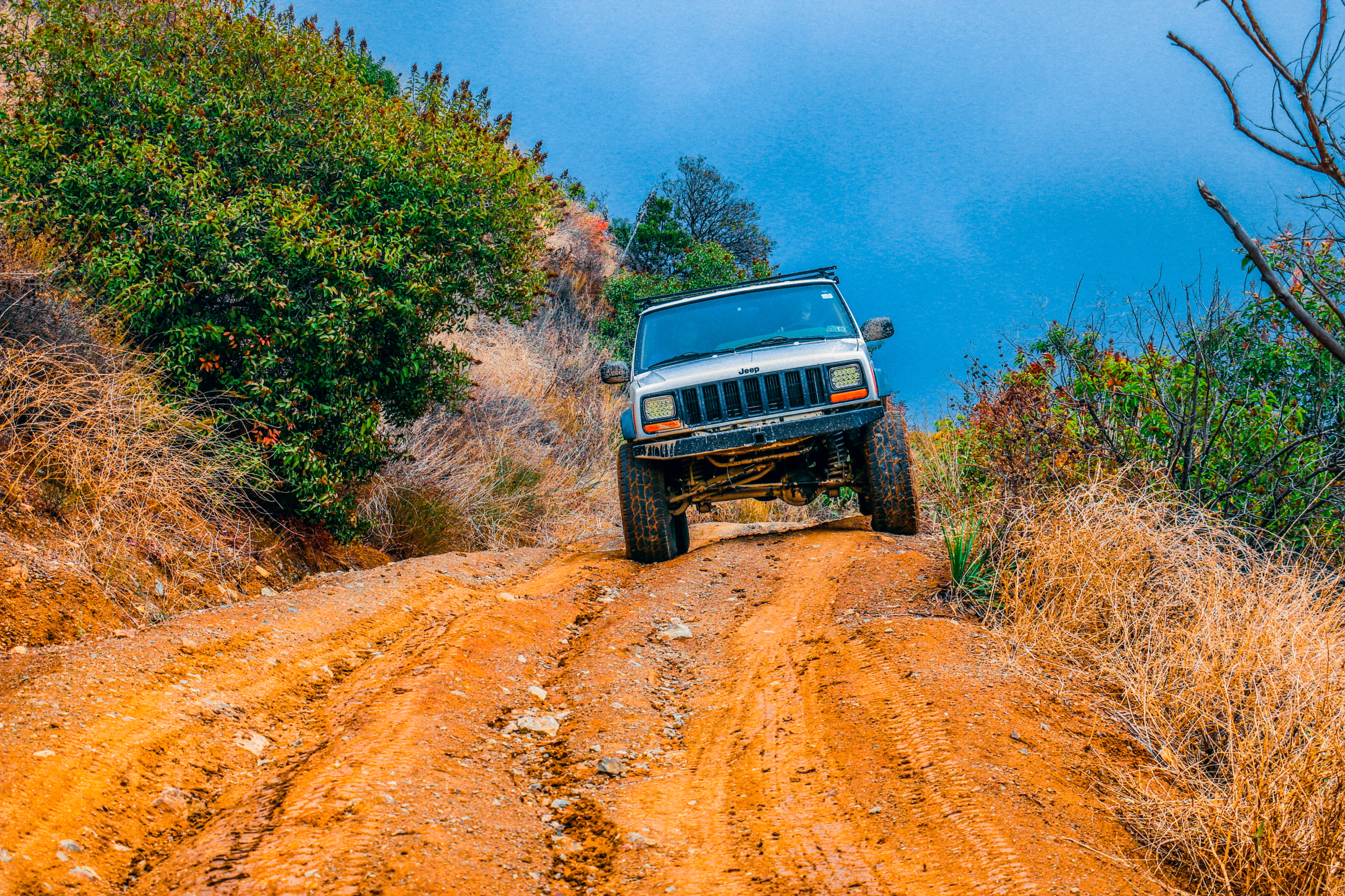 Jeep on dirt road